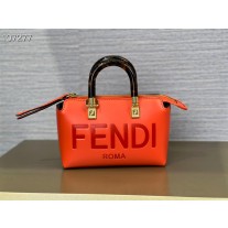 Fendi By The Way Mini Small Boston Bag Orange