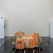 Prada Re-edition 2005 Raffia Bag 1BH204 Orange