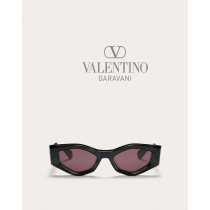 Top quality cheap valentino canada online Iii - Irregular Acetate Frame for Woman in Black/maroon
