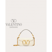cheap knokcoff valentino canada outlet Locò Small Shoulder Bag In Calfskin for Woman in Light Ivory
