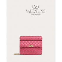 fakes valentino Ottawa Medium Nappa Rockstud Spike Bag for Woman in Pink