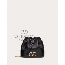 Discount valentino canada locations Mini Bucket Bag In Nappa With Vlogo Signature Chain for Woman in Black