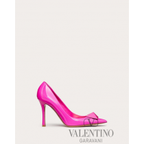 Buy fake valentino canada outlet One Stud Patent Leather Pump With Matching Stud 100 Mm for Woman in Pink Pp