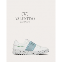 Buy replica Valentino toronto Open For A Change Sneaker In Bio-based Material for Woman in White/aquamarine