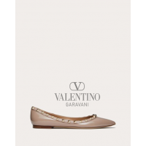 Buy fake valentino canada outlet Patent Rockstud Ballet Flat for Woman in Poudre