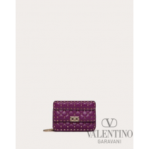 Buy fake valentino canada outlet Small Nappa Rockstud Spike Bag for Woman in Prune