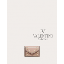 Buy replica Valentino toronto Small Rockstud Calfskin Wallet for Woman in Poudre