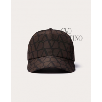 Fake Valentino toronto Toile Iconographe Baseball Cap for Man in Ebony/black