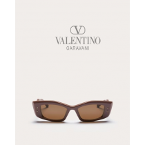 replicas valentino canada V -rectangular Acetate for Woman in Dark Brown/dark Brown