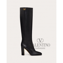 Buy fake valentino canada outlet Garavani Golden Walk Calfskin Boots 95mm for Woman in Black