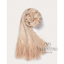 Buy replica Valentino toronto Stole With Micro Sequins And Feathers for Woman in Poudre