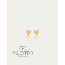 reps valentino canada locations Vlogo Signature Earrings With Swarovski® Pearls for Woman in Gold