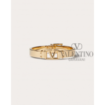 Discount valentino canada locations Vlogo Signature Metal Bangle for Woman in Gold