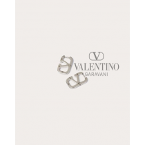 Buy fake valentino canada outlet Vlogo Type Metal Earrings for Man in Palladium