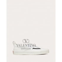 Buy replica Valentino toronto Vltn Fabric Slip-on Sneaker for Man in White/ Black
