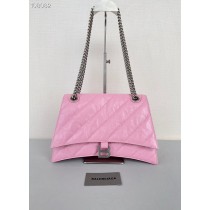 Balenciaga Crush Large Chain Bag 32CM Calfskin Pink