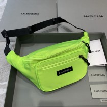 Balenciaga Logo Printed Nylon Waist Bag Green