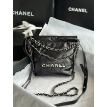 Chanel 22 Mini Bag Shiny Calfskin Black