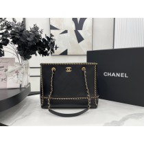 Chanel Calfskin Chained Shopping Bag AS2761 Black