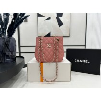 Chanel Chain Tote Shoulder Bag AS3176 Caviar Skin Pink