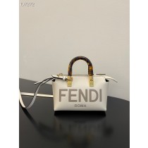 Fendi By The Way Mini Small Boston Bag White