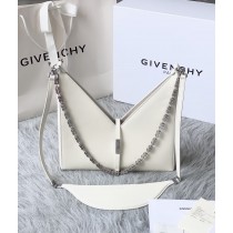 Givenchy Cut-out Leather Shoulder Bag White