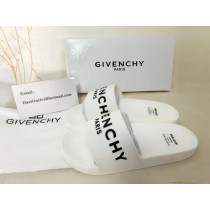Givenchy Logo Embossed Rubber Pool Slides Sandals White