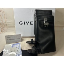 Givenchy Shark Lock Sandals Leather Black