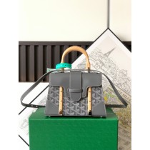 Goyard Saigon Structuré Mini Bag Goyardine Grey