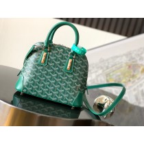Goyard Vendôme Mini Bag Goyardine Canvas Calfskin Green