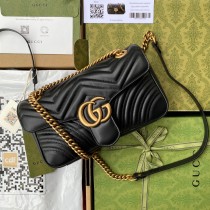 Gucci Marmont Matelassé Shoulder Bag 443497 Black