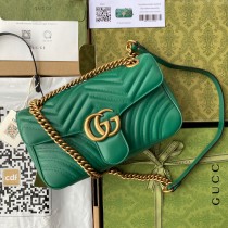 Gucci Marmont Matelassé Shoulder Bag 443497 Green