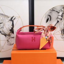 Hermes Trousse Bride-A-Brac Cosmetic Bag Pink