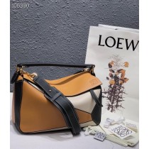 Loewe Puzzle Edge Bag Calfskin 29CM Brown Black
