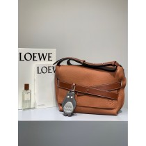 Loewe Strap Messenger Leather Bag Brown