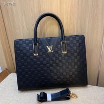 Louis Vuitton Damier Men Briefcase Black