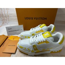 Louis Vuitton x Yayoi Kusama Men Trainer Sneaker White Yellow