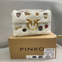 Pinko Love Mini Puff Bag White