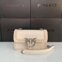 Pinko Small Love Classic Icon Stitched Bag Beige