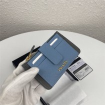 Prada Saffiano Leather Card Holder 1MC038 Blue