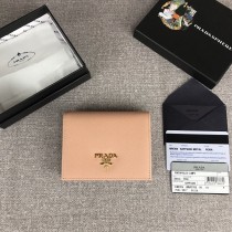 Prada Small Saffiano Leather Wallet 1MV204 Nude