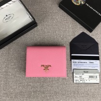 Prada Small Saffiano Leather Wallet 1MV204 Pink