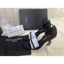 Saint Laurent Opyum Sandals Calf Leather Black Heel