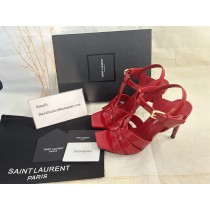 Saint Laurent Tribute High Heel Sandals 105mm Red Patent Leather