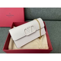 Valentino Garavani VSling Signature Wallet Chain White