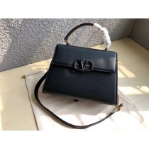 Valentino Medium Vsling Calfskin Handbag Black
