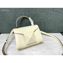 Valentino Mini One Stud Handbag Nappa Leather White Lambskin