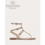 Buy replica Valentino toronto Rockstud Metallic Flat Flip-flop Sandal for Woman in Skin